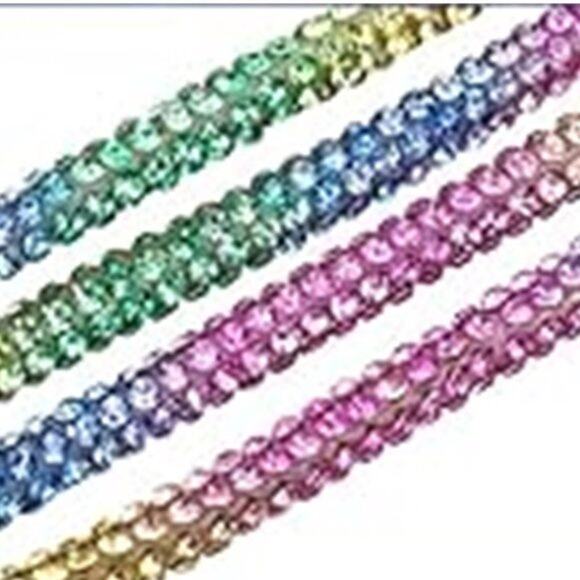 Rainbow crystal shoelaces - holy bling, Batman! - Picture 3 of 6